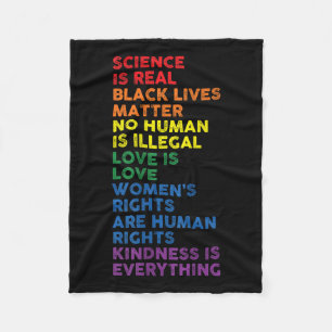 Gay Pride Science ist wahre schwarze Lebensmensche Fleecedecke