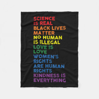 Gay Pride Science ist wahre schwarze Lebensmensche Fleecedecke