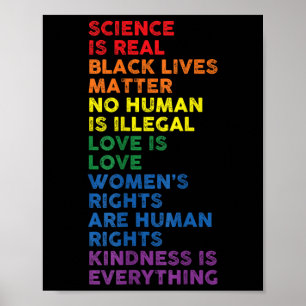 Gay Pride Science ist wahre schwarze Lebensmensche Poster