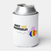 Gay Pride sei du selbst Dosenkühler (Kanne Vorderseite)