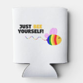 Gay Pride sei du selbst Dosenkühler (Rückseite)