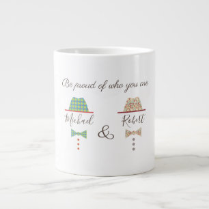 Gay Pride, Sei stolz auf dich selbst, Monogramm Jumbo-Tasse