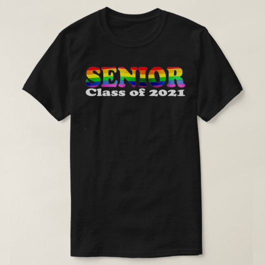 Gay Pride Senior Abschluss Class of 2021 Graduate T-Shirt (Design vorne)