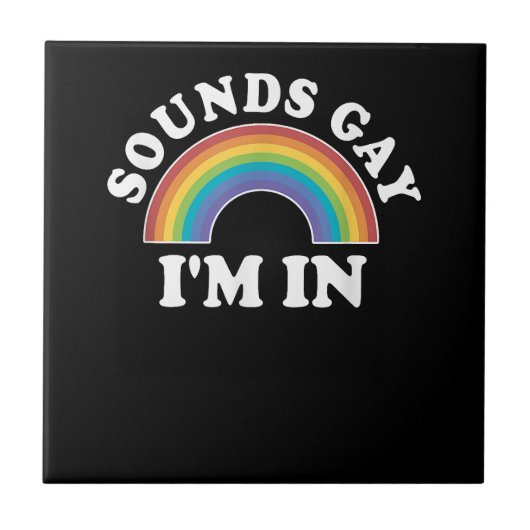Gay Pride Shirts Männer LGBT Rainbow Sounds Gay Fliese (Vorderseite)