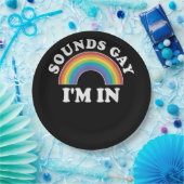 Gay Pride Shirts Männer LGBT Rainbow Sounds Gay Pappteller (Party)