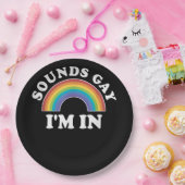 Gay Pride Shirts Männer LGBT Rainbow Sounds Gay Pappteller (Party)