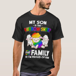 Gay Pride Son Mama Vater LGBTQ Monat Mein Sohn ist T-Shirt