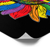 Gay Pride Sonnenblumen LGBT Sensibilisierungsmonat Poster (Ecke)