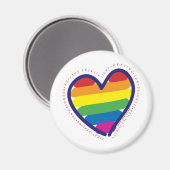 Gay Pride Spirit Heart Magnet (Vorderseite/Rückseite)