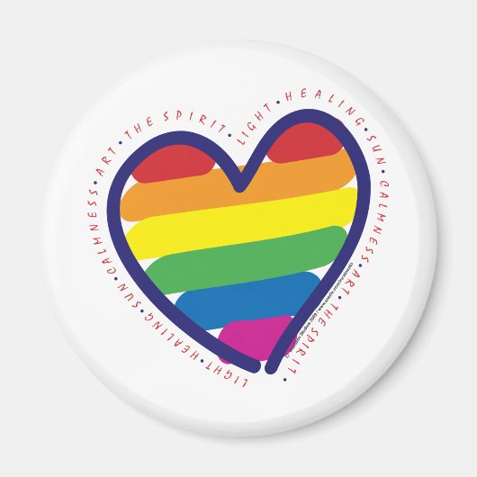 Gay Pride Spirit Heart Magnet (Vorne)