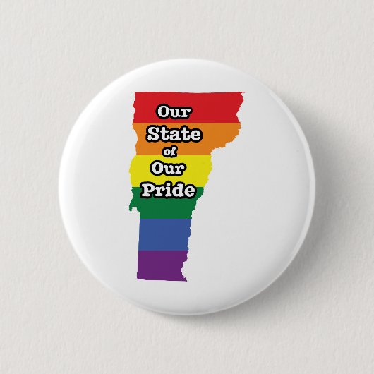 Gay Pride Staat | Vermont Button (Vorderseite)