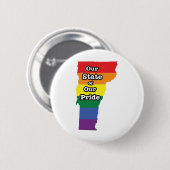 Gay Pride Staat | Vermont Button (Vorne & Hinten)
