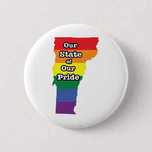 Gay Pride Staat Vermont Button