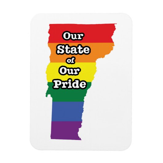 Gay Pride Staat | Vermont Magnet (Vertikal)