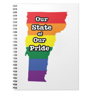 Gay Pride Staat  Vermont Notizblock