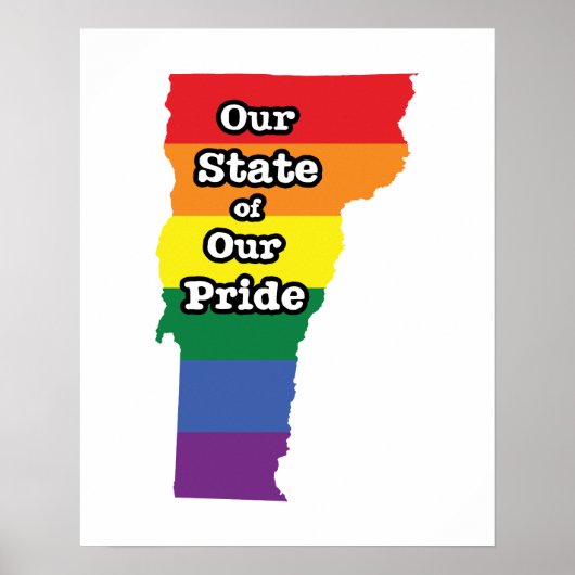 Gay Pride Staat | Vermont Poster (Vorne)