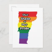 Gay Pride Staat | Vermont Postkarte (Vorne/Hinten)