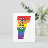 Gay Pride Staat | Vermont Postkarte (Stehend Vorderseite)