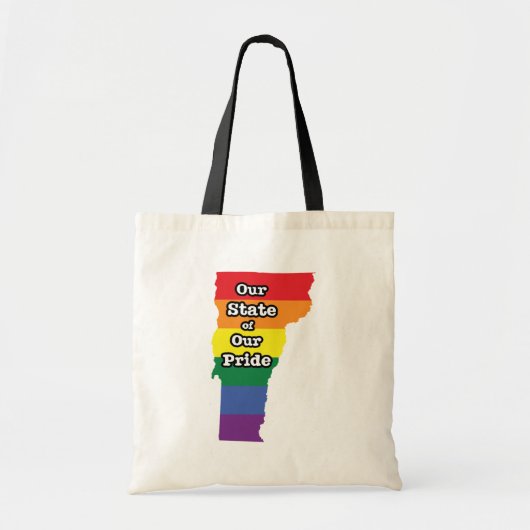Gay Pride Staat | Vermont Tragetasche (Vorne)