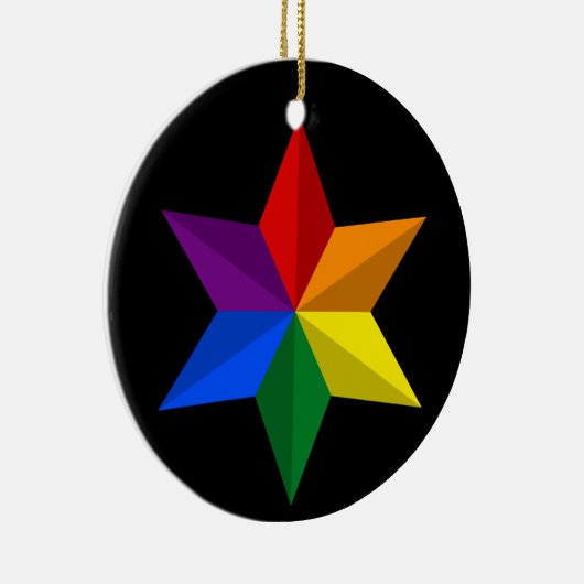 Gay Pride Star Keramikornament (Rechts)