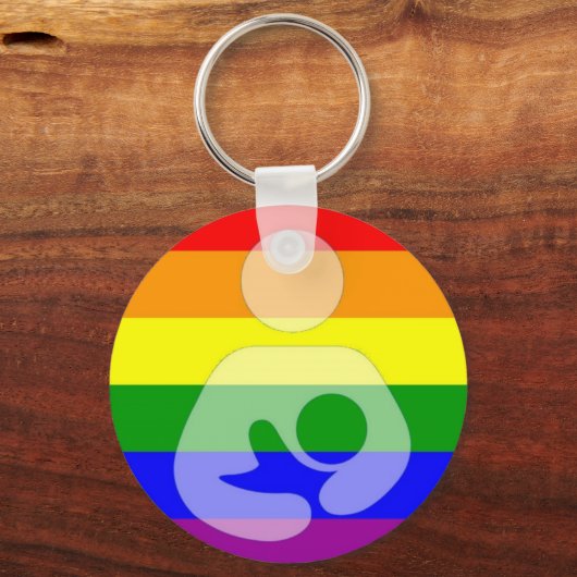 Gay Pride Stillzeit / Stillzeit Schlüsselanhänger (Vorderseite)