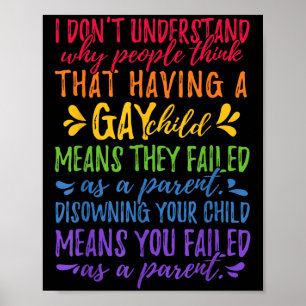 Gay Pride - Stolze Eltern Mutter Vater Erziehungsz Poster