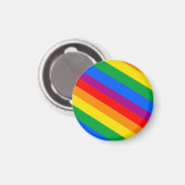 Gay Pride Streifen Magnet (Vorderseite/Rückseite)