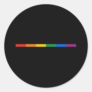 Gay Pride-Streifen Runder Aufkleber
