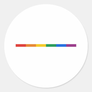 Gay Pride Stripe Runder Aufkleber