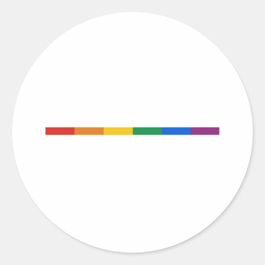 Gay Pride Stripe Runder Aufkleber (Vorderseite)