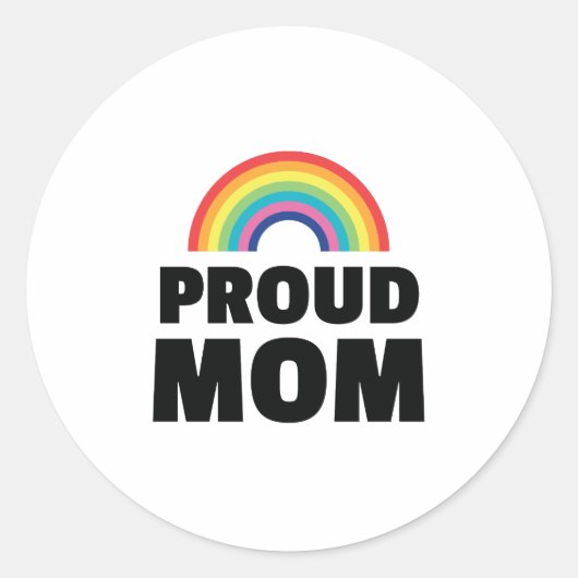 Gay Pride-Support für LGBT-Partys mit hoher Mama Runder Aufkleber (Vorderseite)