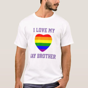 Gay Pride-Support Ich Liebe Mein Schwulenbruder T-Shirt