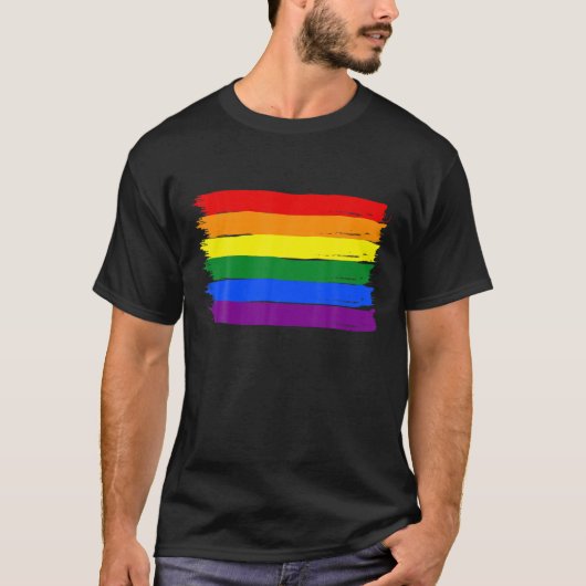 Gay Pride Support Love, Rainbow Flag, LGBTQ Flag L T-Shirt (Vorderseite)