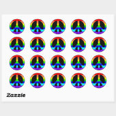 Gay Pride-Symbol-Stickers (Text optional) Runder Aufkleber (Blatt)