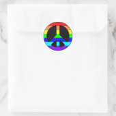 Gay Pride-Symbol-Stickers (Text optional) Runder Aufkleber (Tasche)