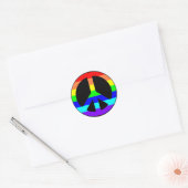 Gay Pride-Symbol-Stickers (Text optional) Runder Aufkleber (Umschlag)