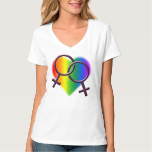 Gay Pride T - Shirt Frauen Lesben Liebe Shirts
