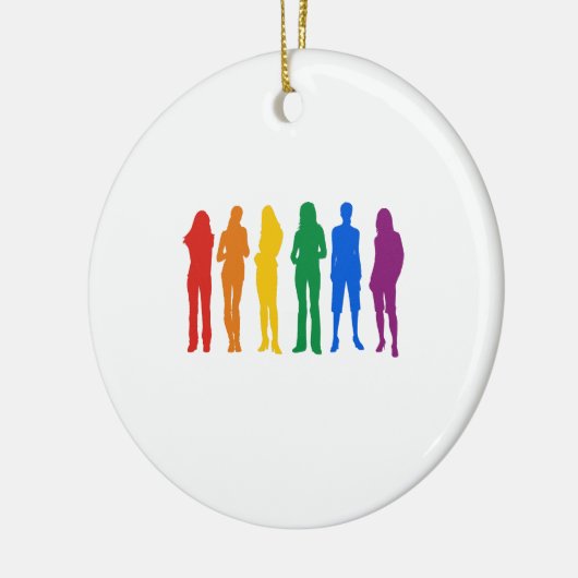 Gay Pride-T - Shirt Keramik Ornament (Links)
