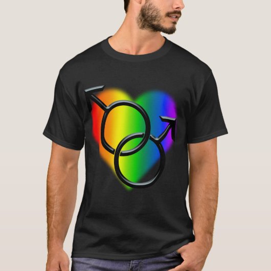 Gay Pride T - Shirt Männer gleichgeschlechtliches (Vorderseite)