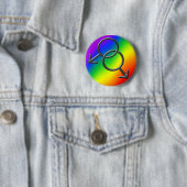 Gay Pride Tasten Rainbow Man Liebe Tasten Geschenk Button (Beispiel)