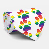Gay Pride-Tatzen-Druck Krawatte (Gerollt)