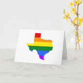 Gay Pride | Texas Rainbow Karte (Gelbe Blume)