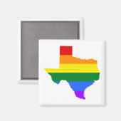 Gay Pride | Texas Rainbow Magnet (Vorderseite/Rückseite)