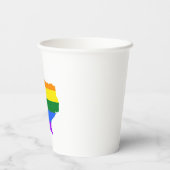Gay Pride | Texas Rainbow Pappbecher (Rückseite)