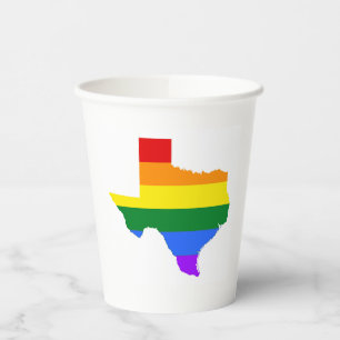 Gay Pride   Texas Rainbow Pappbecher