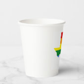 Gay Pride | Texas Rainbow Pappbecher (Vorderseite)