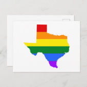 Gay Pride | Texas Rainbow Postkarte (Vorne/Hinten)