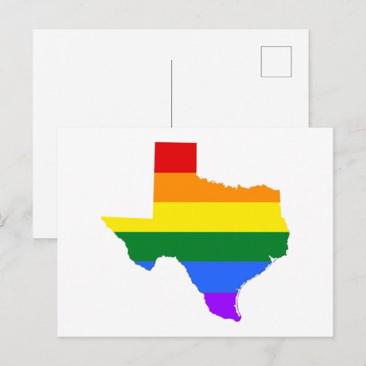 Gay Pride | Texas Rainbow Postkarte (Vorne/Hinten)