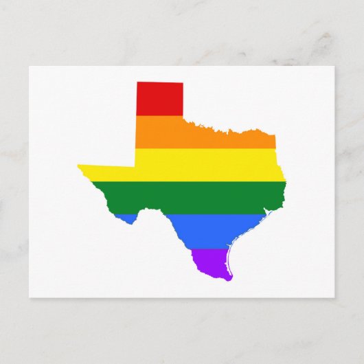 Gay Pride | Texas Rainbow Postkarte (Vorderseite)