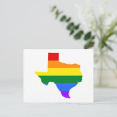 Gay Pride | Texas Rainbow Postkarte (Stehend Vorderseite)